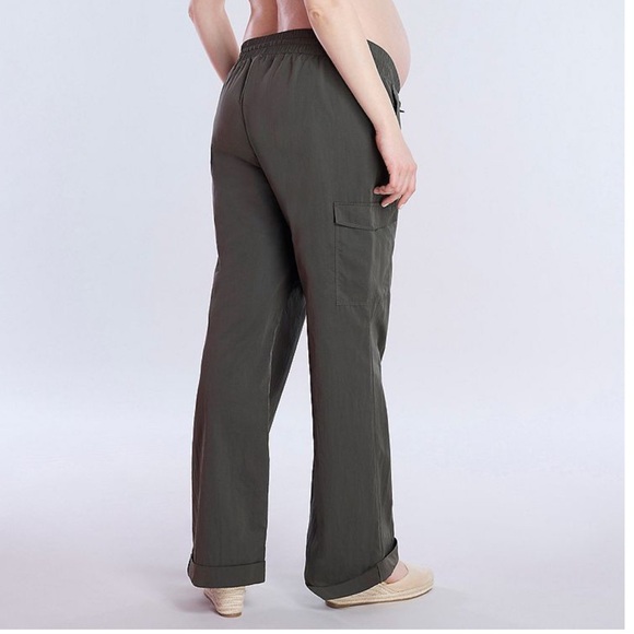 NWT Motherhood Maternity fog utility cargo joggers size XL - Picture 3 of 8